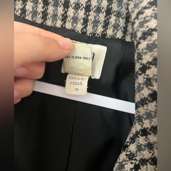 Vintage Gap Women’s Houndstooth Blazer Size Medium Brown black gray Preppy Fall - Picture 3 of 9